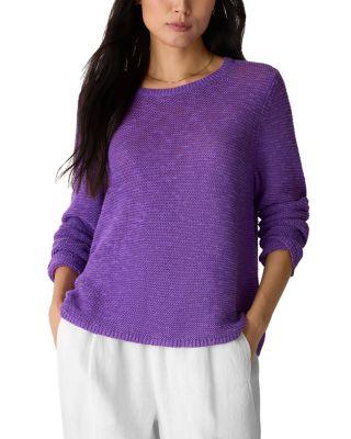 Crewneck Slub Sweater by EILEEN FISHER