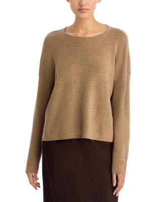 Crewneck Wool Sweater by EILEEN FISHER