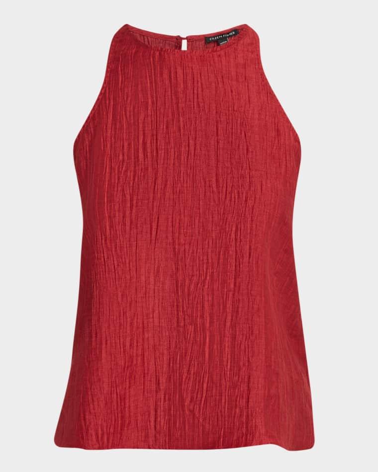 Crinkled Halter-Neck Top by EILEEN FISHER