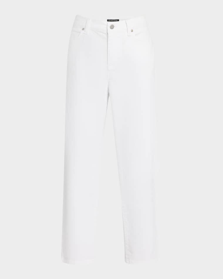 Cropped Stretch Cotton Denim Jeans by EILEEN FISHER