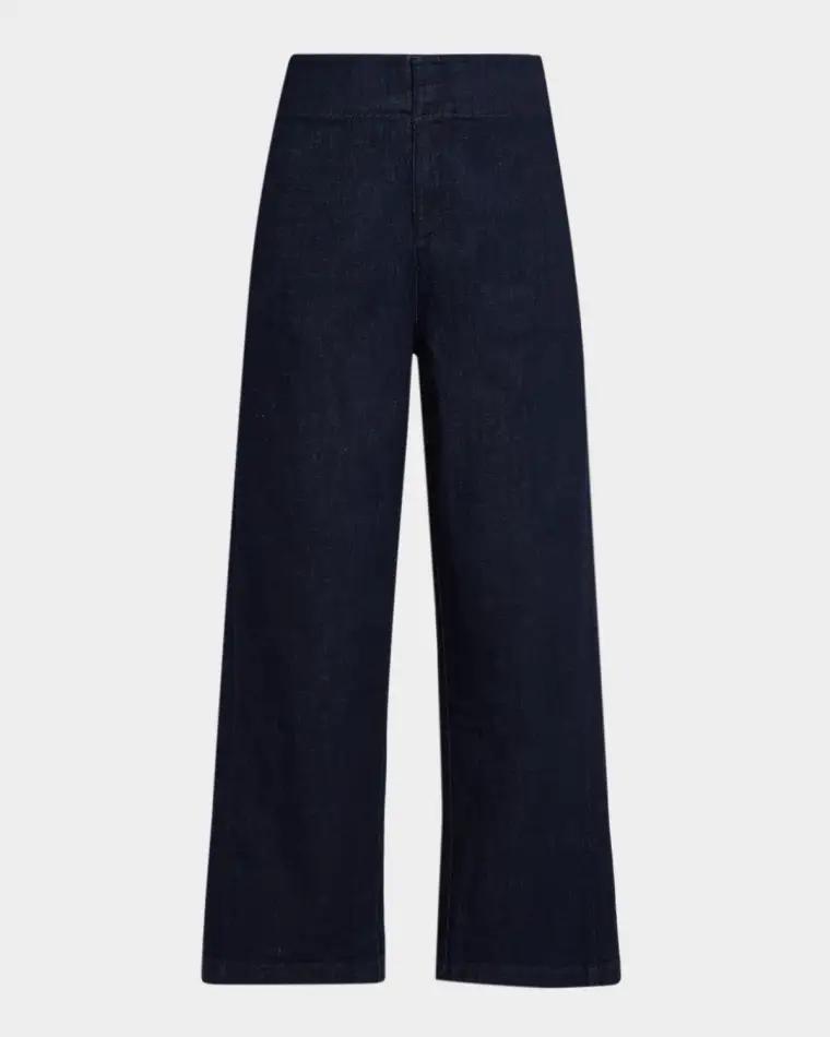 Cropped Wide-Leg Denim Jeans by EILEEN FISHER