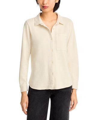 Garment Dyed Terry Classic Collar Shirt by EILEEN FISHER