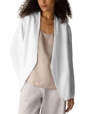 High Collar Cutaway Jacket by EILEEN FISHER