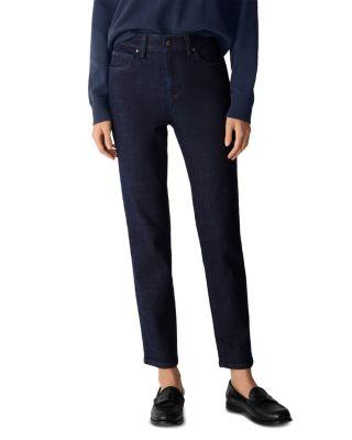 High Rise Slim Ankle Jeans in Deep Indigo by EILEEN FISHER