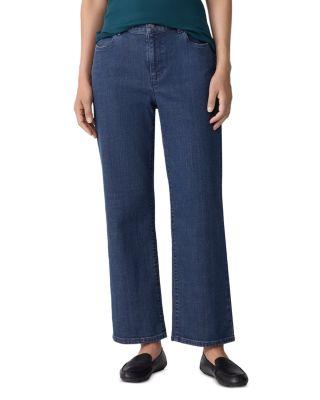 High Rise Straight Ankle Jeans by EILEEN FISHER