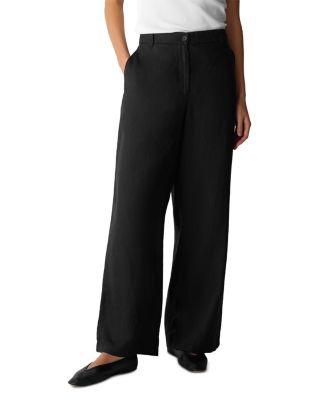 High Rise Wide Leg Linen Pants by EILEEN FISHER
