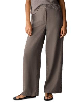 High Rise Wide Leg Linen Pants by EILEEN FISHER