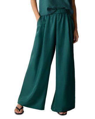 High Waisted Pleated Wide Leg Pants by EILEEN FISHER