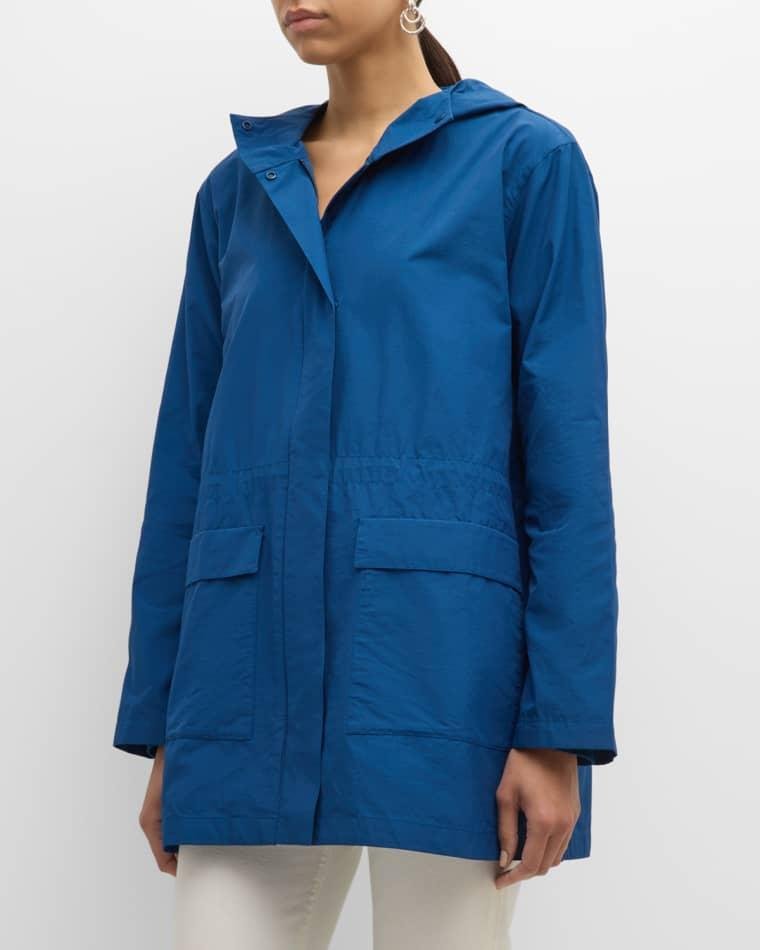 Lightweight Snap-Front Hooded Anorak by EILEEN FISHER