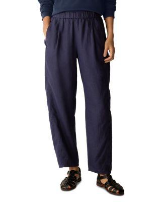 Linen Ankle Pleated Lantern Pants by EILEEN FISHER