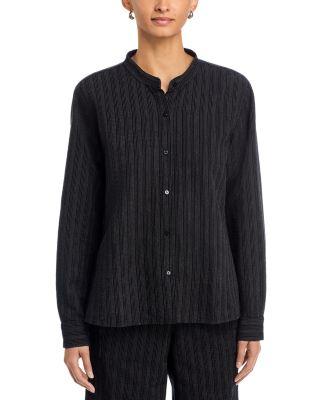 Mandarin Collar Top by EILEEN FISHER