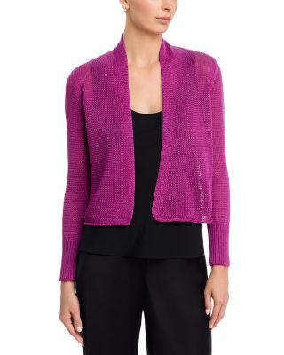 Open Front Cropped Cardigan Sweater by EILEEN FISHER
