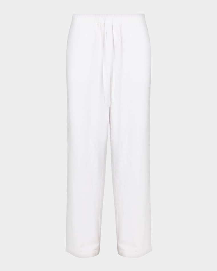 Organic Cotton-Linen Straight Pants by EILEEN FISHER