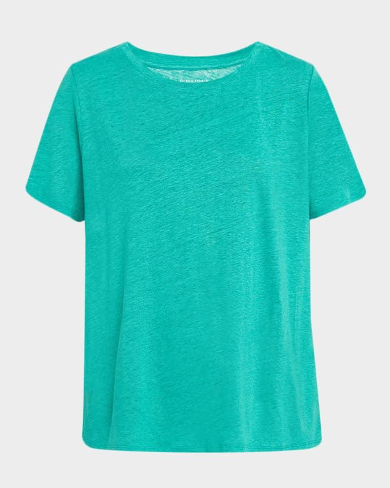 Organic Linen Crewneck Tee by EILEEN FISHER