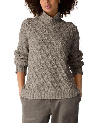 Peruvian Cotton Boucl&eacute; Blend Turtleneck Sweater by EILEEN FISHER