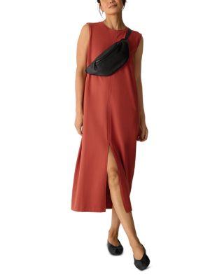 Pima Cotton Crewneck Dress by EILEEN FISHER