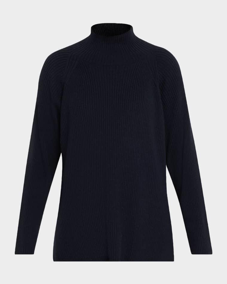 Ribbed Merino Wool Turtleneck Sweater by EILEEN FISHER