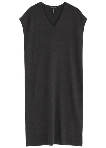 Ribbed wool midi jumper dress by EILEEN FISHER