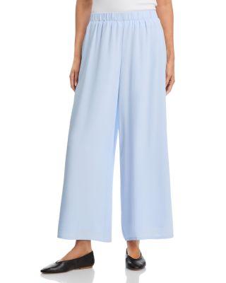 Silk Georgette Crepe Wide Leg Pants by EILEEN FISHER