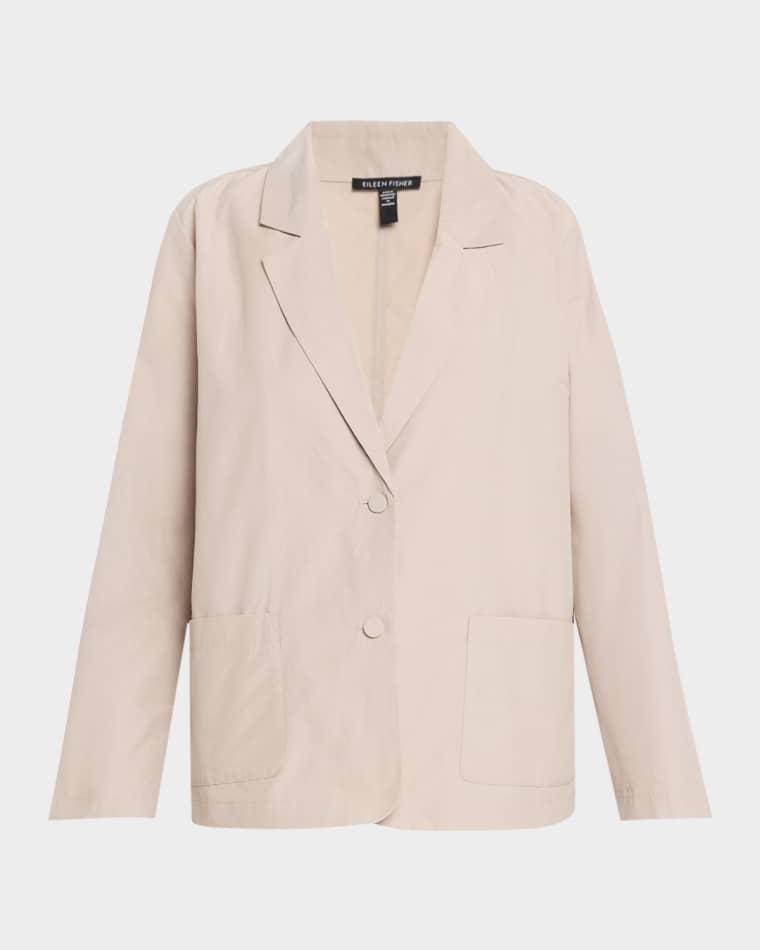 Single-Breasted Cotton Nylon Blazer by EILEEN FISHER