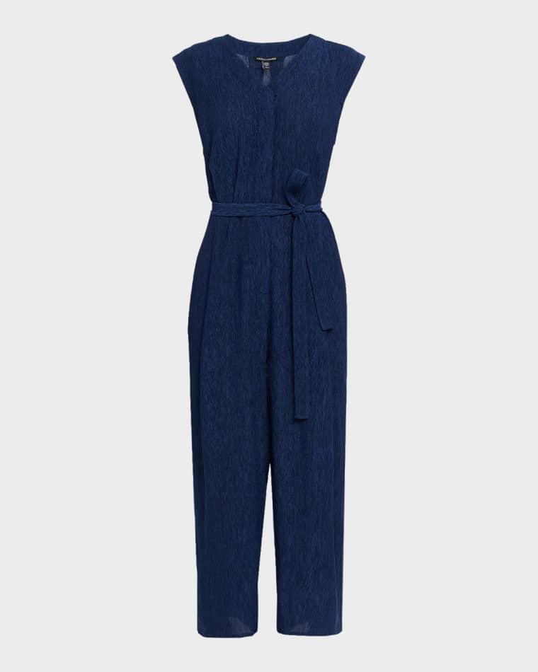 Sleeveless Crinkled Jumpsuit by EILEEN FISHER