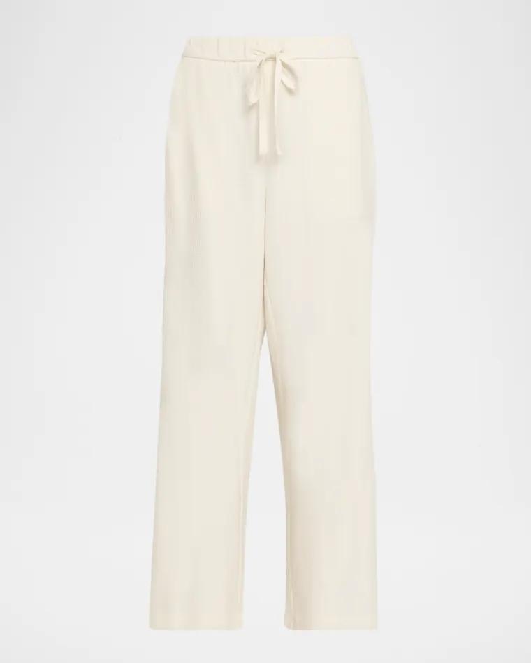 Straight-Leg Waffle Double Knit Pants by EILEEN FISHER
