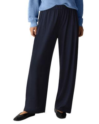 Stretch Jersey Straight Ankle Pants by EILEEN FISHER