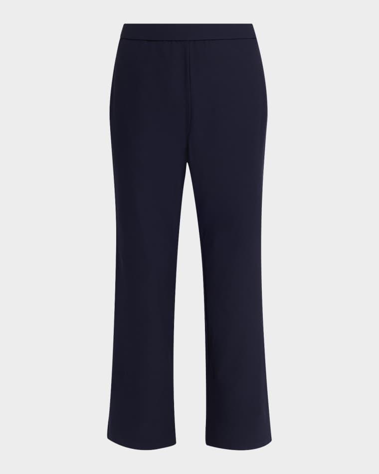Stretch Ponte Cropped Kick-Flare Pants by EILEEN FISHER