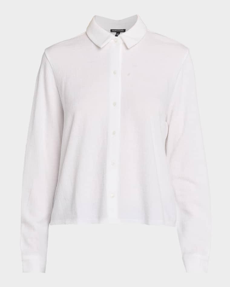 Textural Button-Down Shirt by EILEEN FISHER