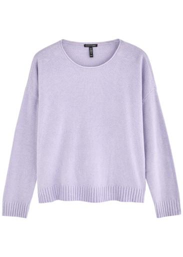Textured cotton jumper by EILEEN FISHER