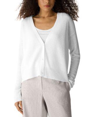V Neck Cardigan Sweater by EILEEN FISHER