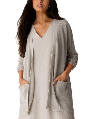 V-Neck Cardigan Sweater by EILEEN FISHER
