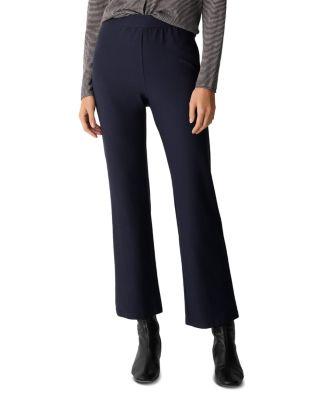 Washable Stretch Crepe Ankle Kick Flare Pants by EILEEN FISHER