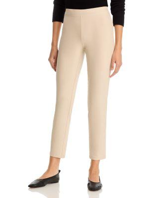 Washable Stretch Crepe Slim Ankle Pants by EILEEN FISHER