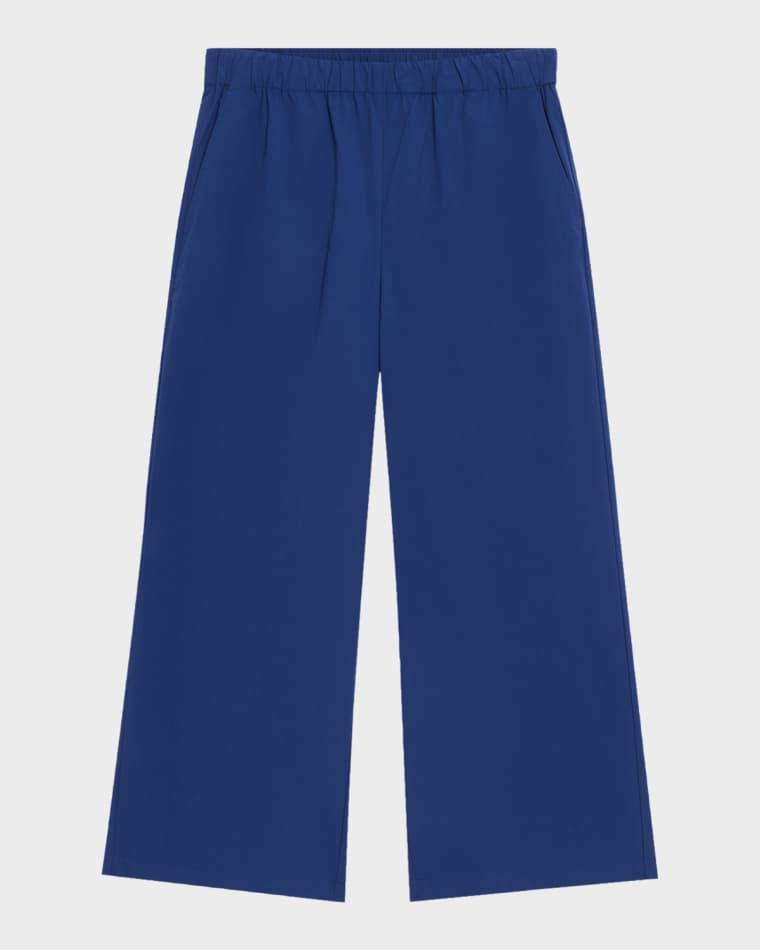 Wide-Leg Crinkled Ankle Pants by EILEEN FISHER