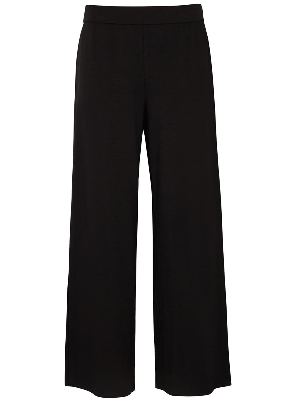 Wide-leg stretch-jersey trousers by EILEEN FISHER
