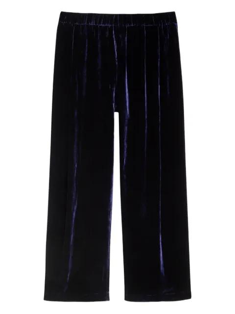 elasticated velvet-effect trousers by EILEEN FISHER