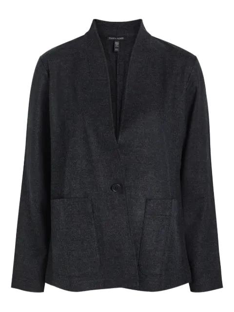 pocketed single-breasted jacket by EILEEN FISHER