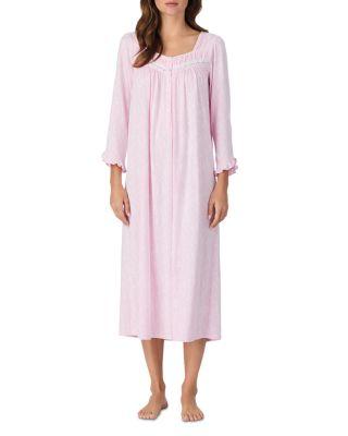 3/4 Sleeve Jersey Knit Nightgown - Exclusive by EILEEN WEST