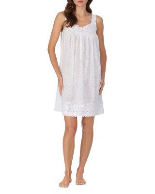 Sleeveless Swiss Dot Chemise - Exclusive by EILEEN WEST