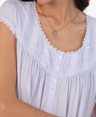 Women's Cap-Sleeve Ruffled Waltz Nightgown by EILEEN WEST