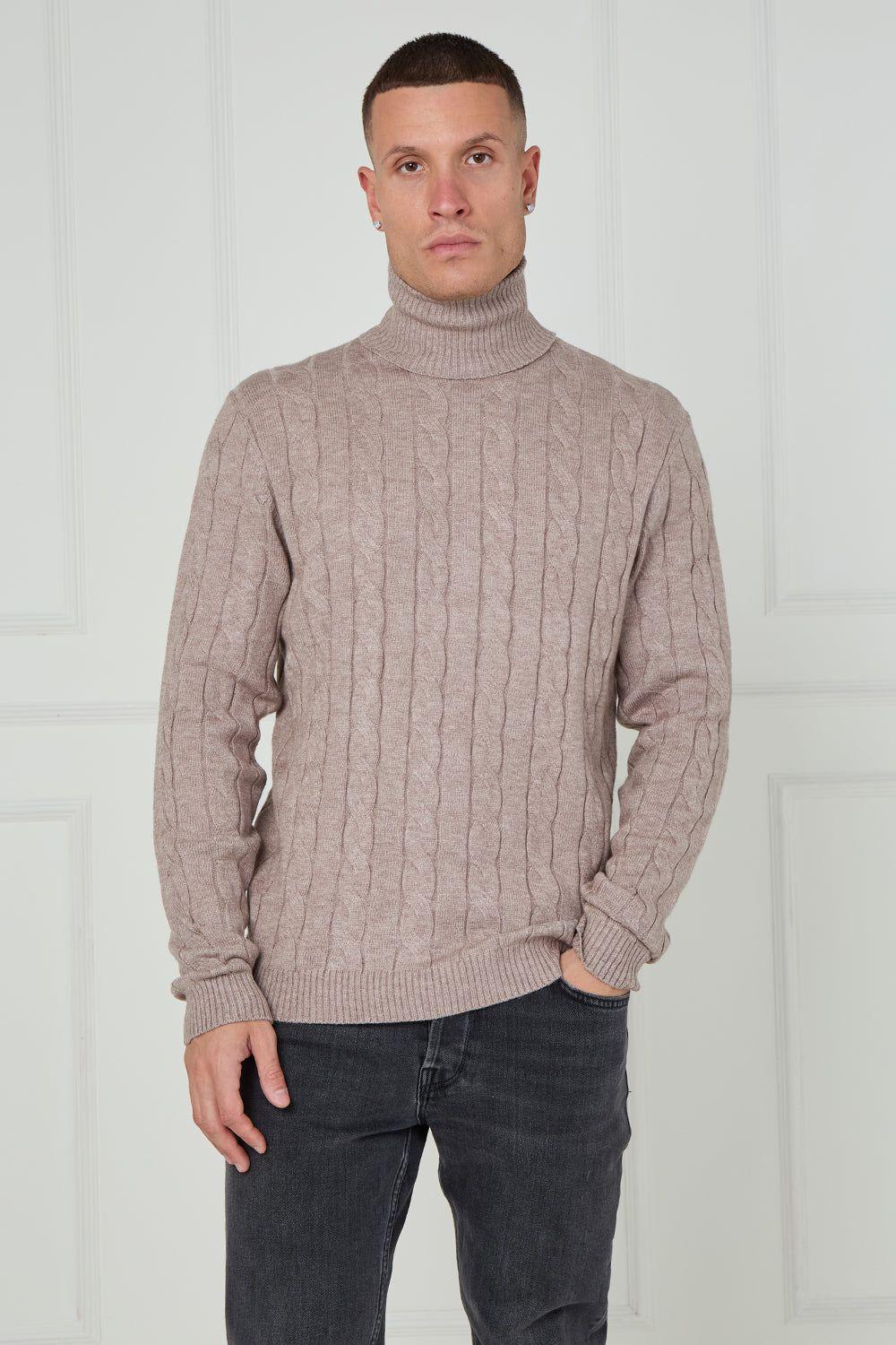 Cable Knit Turtleneck Jumper by ELAINA FASHION
