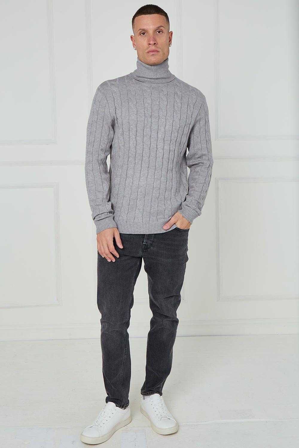 Cable Knit Turtleneck Jumper by ELAINA FASHION