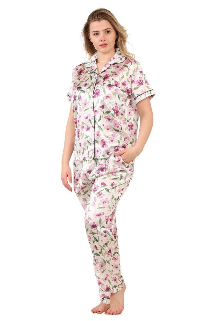 Luxury Floral Short Sleeve Pj Set by ELAINA FASHION