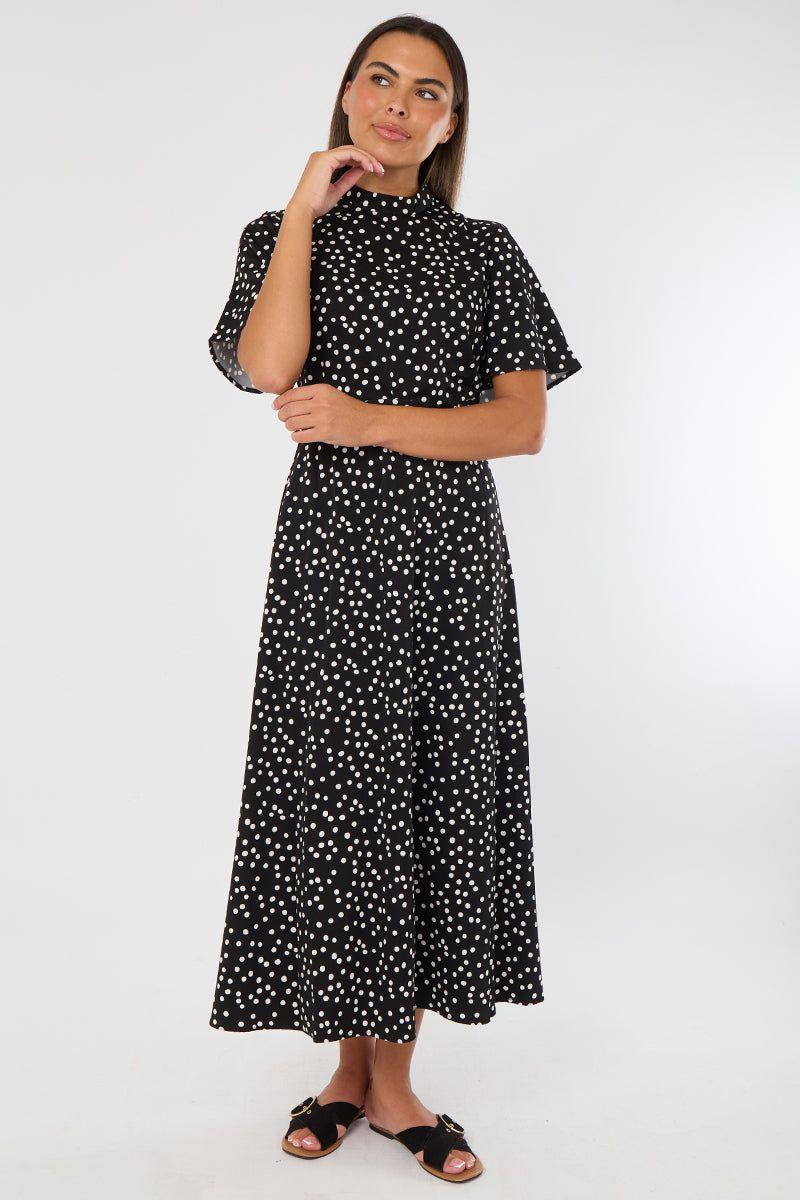 Polka Dot Maxi Dress by ELAINA FASHION