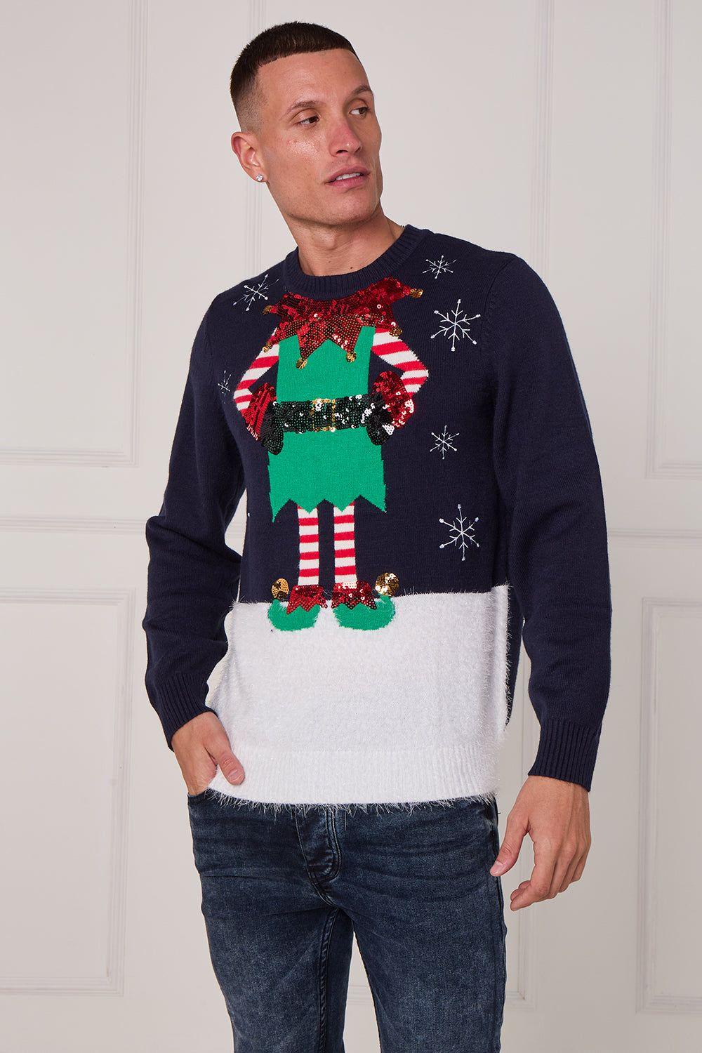 Sequin Elf Christmas Jumper by ELAINA FASHION