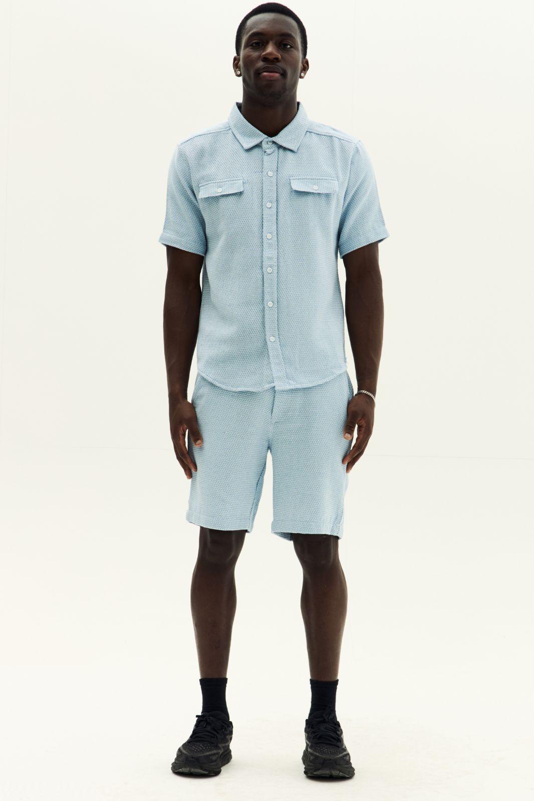 Textured Shirt & Shorts Co-Ord Set by ELAINA FASHION