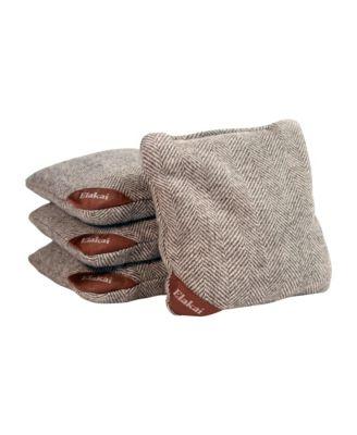 Herringbone Wool Aviator Cornhole Bags by ELAKAI