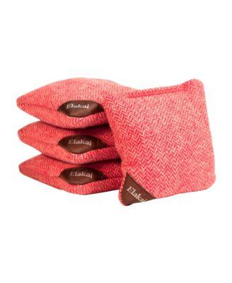 Herringbone Wool Aviator Cornhole Bags Above by ELAKAI
