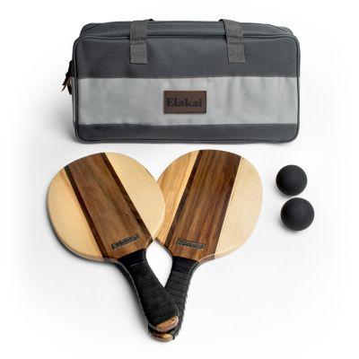 Natural Premium Hardwoods Two Player Patroller Paddle Ball Set by ELAKAI